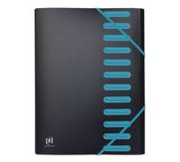 OXFORD Clasificador extensible 12 compartimentos A4 Students Cubierta Polypro Bicolor negro/azul