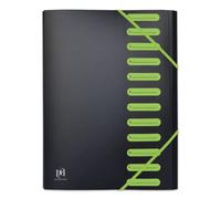 OXFORD Clasificador extensible Students A4 12 Posiciones Cubierta Polypro Bicolor Negro/Verde