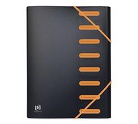 OXFORD Clasificador extensible Students A4 8 Posiciones Cubierta Polypro Bicolor Negro/Azul