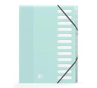 OXFORD Clasificador Standard School Life A4 12 Posiciones Manta Polypro Azul pastel
