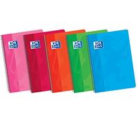 Oxford Classic 100430166 - Pack de 5 cuadernos espiral de tapa blanda, formato A5 (16.5 x 21.5)
