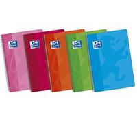 Oxford Classic 100430172 - Pack de 5 cuadernos espiral de tapa blanda, Fº