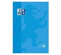Oxford Classic 400028274 Recambio de hojas para cuaderno, Encolado, A4, 5 x 5, Color Turquesa