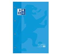 Oxford Classic 400028274 Recambio de hojas para cuaderno, Encolado, A4, 5 x 5, Color Turquesa