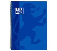 Oxford Classic - Cuaderno espiral, tapa plÃ¡stico, cuadrÃcula 4x4, color azul marino