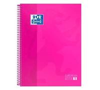Oxford Classic Europeanbook 1 Write&Erase Cuaderno Espiral 80 Hojas A4+ 5x5 mm Microperforado Tapa Extradura Fucsia (Set de 5) (Set de 5)