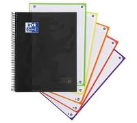 Oxford Classic Europeanbook 5 Write&Erase Cuaderno A4+ 120H 5x5 Microperforado Tapa Extradura Negro (Set de 5) (Set de 5)