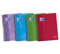 Oxford Classic - Pack de 5 cuadernos en doble espiral de tapa extradura, A4+