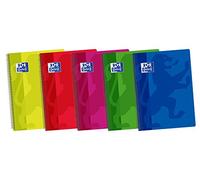 Oxford Classic - Pack de 5 cuadernos espiral con tapa de plástico, Fº