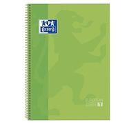 Oxford Classic - Pack de 5 Europeanbook-1 espiral, tapa extradura, A4+, cuadricula 5x5, verde manzana