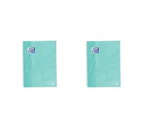 Oxford, Cuaderno A4+ Cuadrícula 5x5, Tapa Extradura, 80 Hojas. 1 Banda de Color. Ice Mint Pastel TOUCH (Paquete de 2)