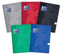 Oxford Cuaderno A4 de 60 hojas, líneas, paquete de 5 unidades, mezcla de colores