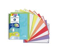 Oxford Cuaderno A4+, Europeanbook 5 con 5 bolsas separadores, Tapa Extradura, Cuadriculado 5X5, 150 Hojas, Color Ice Mint