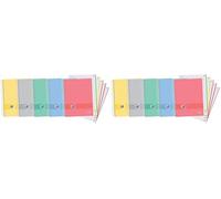 Oxford, Cuaderno A4+, Microperforado, Tapa extradura, Cuadrícula 5x5, 120 Hojas, Colores Aleatorios con 5 Colores de Banda, Europeanbook5 You (Paquete de 2)