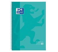 Oxford Cuaderno Classic Europeanbook 1 Microperforado A4+ 5x5 Tapa Extradura Banda Color Verde Menta (Set de 5) Write&Erase con App Scribzee (Set de 5)