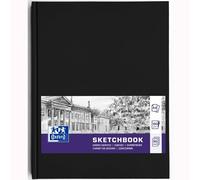 Oxford Cuaderno Cosido Esbozo Artbook A4 Liso 96 Hojas 100gr Papel Color Crema Tapa Dura Negra