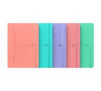 Oxford Cuaderno Cosido Signature A5 80 Hojas Línea Cierre C-Goma Tapa Extradura Set de 5 (Set de 5)