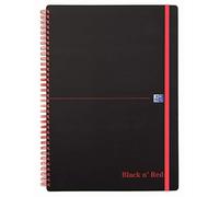 Oxford cuaderno de espiral, 400047655 Black N 'Red 5 Pack DIN A5, a rayas, tapa flexible 70 hojas negro/rojo