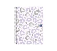 Oxford Cuaderno Dream Tech A4+ Tapa Extradura Europeanbook 5, cuadriculado 5x5, 120 Hojas, Animal Print, color Rosa