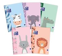 Oxford Cuaderno escolar A5, 16 hojas, cuadriculado, paquete de 10 unidades, mezcla de colores