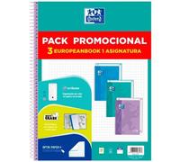 Oxford Cuaderno Europeanbook 1 Touch Write&Erase A4 80 Hojas Tapa Extradura Pack Promocional 3 Unidades