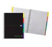 Oxford Cuaderno Europeanbook 5 &You A4+ 100 Hojas 5x5 Con 5 Pestañas Tapa Extradura Negro Set de 5 (Set de 5)