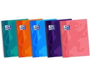 Oxford, Cuaderno School Classic, Tapa PP F 80h Cuadrícula 4x4, Colores Surtidos 5