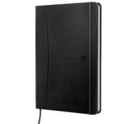 Oxford Cuaderno Signature Cosido 80H A5 1 Línea Cierre C-Goma Tapa Extradura Negro