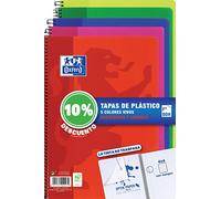 Oxford Cuadernos A4 Tapa Extradura Pizarra Write&Erase 80 hojas Cuadrícula 4x4 Pack 4+1 Surtido