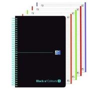 OXFORD.CUADERNOS Paq/5 cuaderno espiral a4+ 160h 90g. cuad.5x5 ebook8 live&go color negro