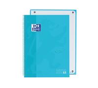 OXFORD.CUADERNOS Paq/5 cuaderno espiral a4+ 80h 90g. cuad.5x5 azul pastel ebook1 touch