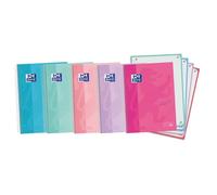 OXFORD.CUADERNOS Paq/5 cuaderno espiral europeanbook4 a5+ 120h 90g. cuadrícula 5x5 microperforado touch colores pastel