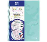 OXFORD.CUADERNOS Paq/5 cuaderno espriral a4+ 80h 90g. dots ice mint europeanbook 0 dots