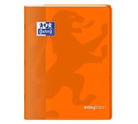 Oxford EasyBook - Cuaderno grapado (24 x 32 cm, 96 páginas, cuadriculado grandes, 90 g, tapa de polipropileno, color naranja con fundas, lote de 40