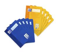 Oxford Escuela 100050396 Octavo Notebook, A6, 32 Hojas, 90 g/m² Papel Óptica, 10-Pack Surtidos