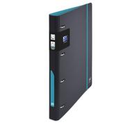 OXFORD European Binder For Students A4 - Archivador de anillas (30 mm, 4 anillos), color negro y azul