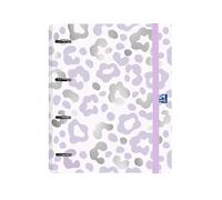 Oxford, Europeanbinder, Archivador de 4 anillas A4+, Tapa Extradura Dream Tech, Incluye Recambio Cuadrícula 5X5, Pizarra Write&Erase y Pegatinas, Diseño: animales