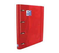 Oxford europeanbinder classic a4+ carpeta de anillas con recambio cuadricula 5x5 - tapa extradura - cierre con goma elastica - color rojo