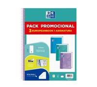 Oxford europeanbook 1 touch pack de 3 cuadernos espiral formato a4+ cu