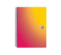 Oxford Europeanbook 4 Gradient, A5+, Tapa de plástico, 120 hojas, cuadriculado 5X5, color Sunset Glow