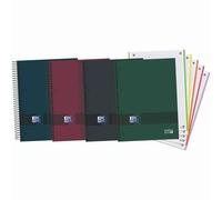 Oxford europeanbook 5 oxford & you pack de 5 cuadernos espiral formato a4+ cuadriculado 5x5 - 120 hojas microperforadas con 4 taladros - tapa extradura acabado mate - 5 bandas de color - colores oscur