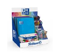 Oxford expositor con 5 cuadernos - 20 correctores en cinta - 20 gomas