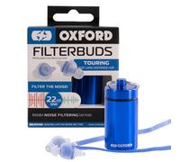 Oxford FilterBuds, Tapones para los oídos reutilizables con filtro de ruido para uso en motocicleta. Touring 22 SNR