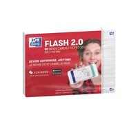 Oxford Flash 2.0 - 80 tarjetas Bristol Flash A6 (105 x 148 mm) con marco blanco rayado