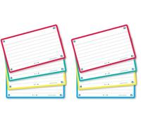 Oxford Flash 2.0 - Lote de 80 tarjetas de flash de formato 7, 5 x 12, 5 cm lineados a doble cara - Marco de colores surtidos - Conectores Bristol (Paquete de 2)