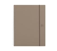 Oxford Forest, Carpeta de Fundas A4+, Polyfoam 50% Reciclado, 20 Fundas Transparentes, Color Terra