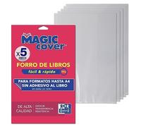 Oxford, Forro de Libros Ajustable A4, PP Transparente 75 micras, Pack 5 unidades