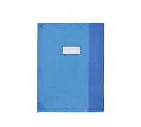 OXFORD - Funda para cuaderno (24 x 32 cm, con solapa de PVC translúcido, 15/100, color azul