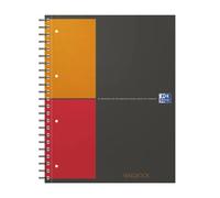 OXFORD International Filingbook A4+, azulejos pequeños, 5 mm, 100 páginas, tapa completa, tapa dura gris