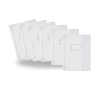 OXFORD - Juego de 6 protectores de cuaderno, 24 x 32 cm, transparentes, PVC sólido